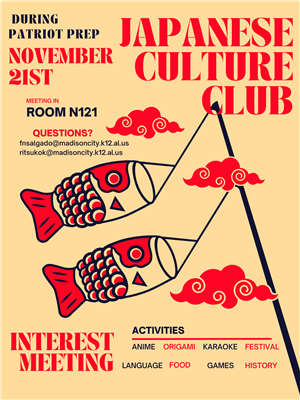 Japanese Culture Club Flyer
